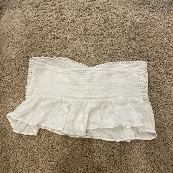 Strapless white laced top - Picture 3 of 4